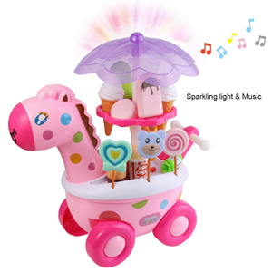 ماشین برقی آب نبات بستنی فروشی مدل زرافه Candy Ice Cream Car -اسباب بازی
